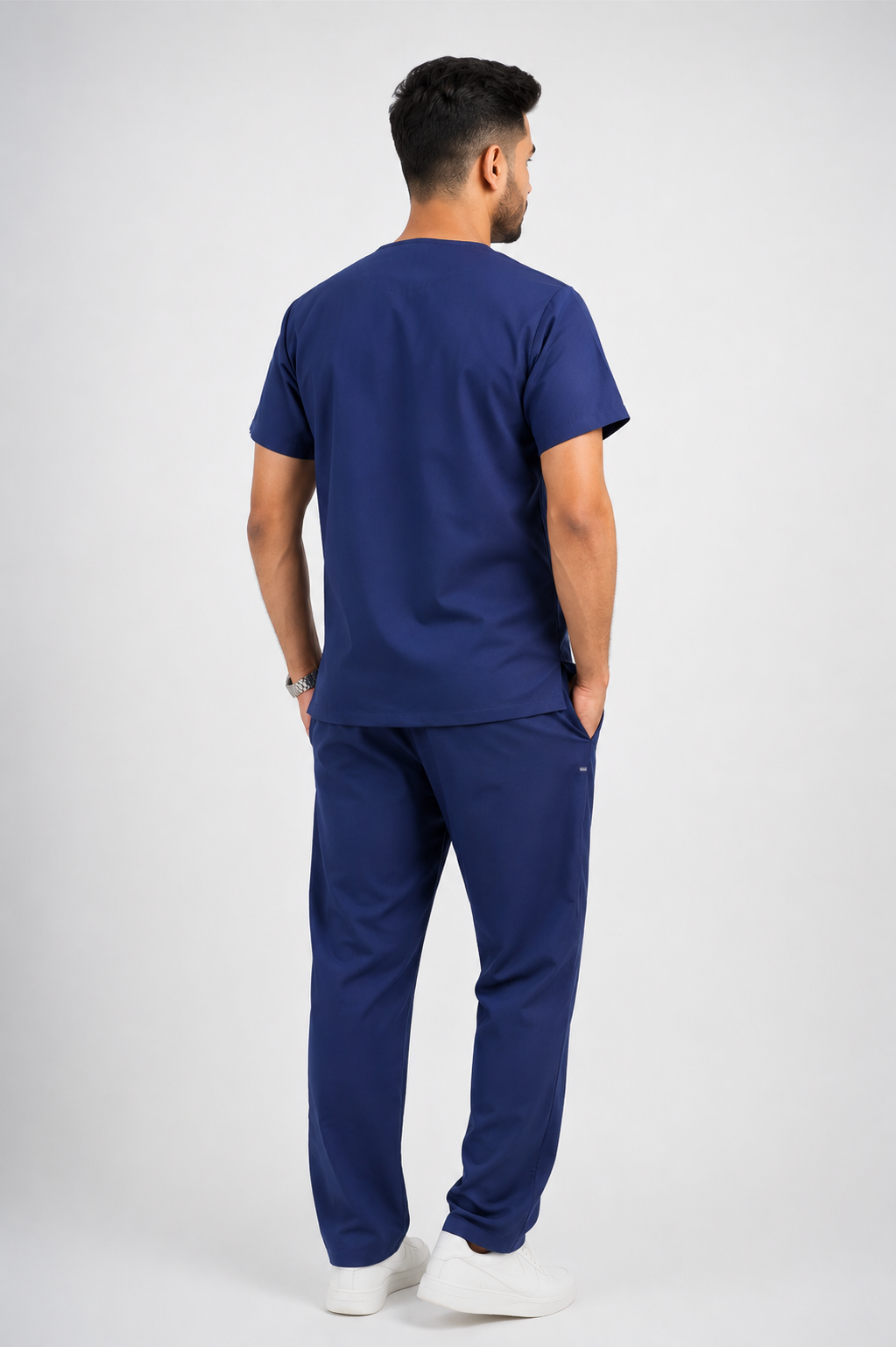 Male Scrub Suit 5 Pocket - (Navy Blue) Medivo