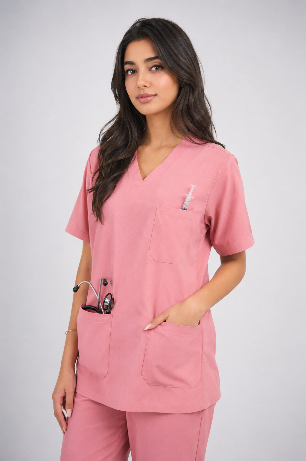 Female Scrub Suit -(Pink) Medivo