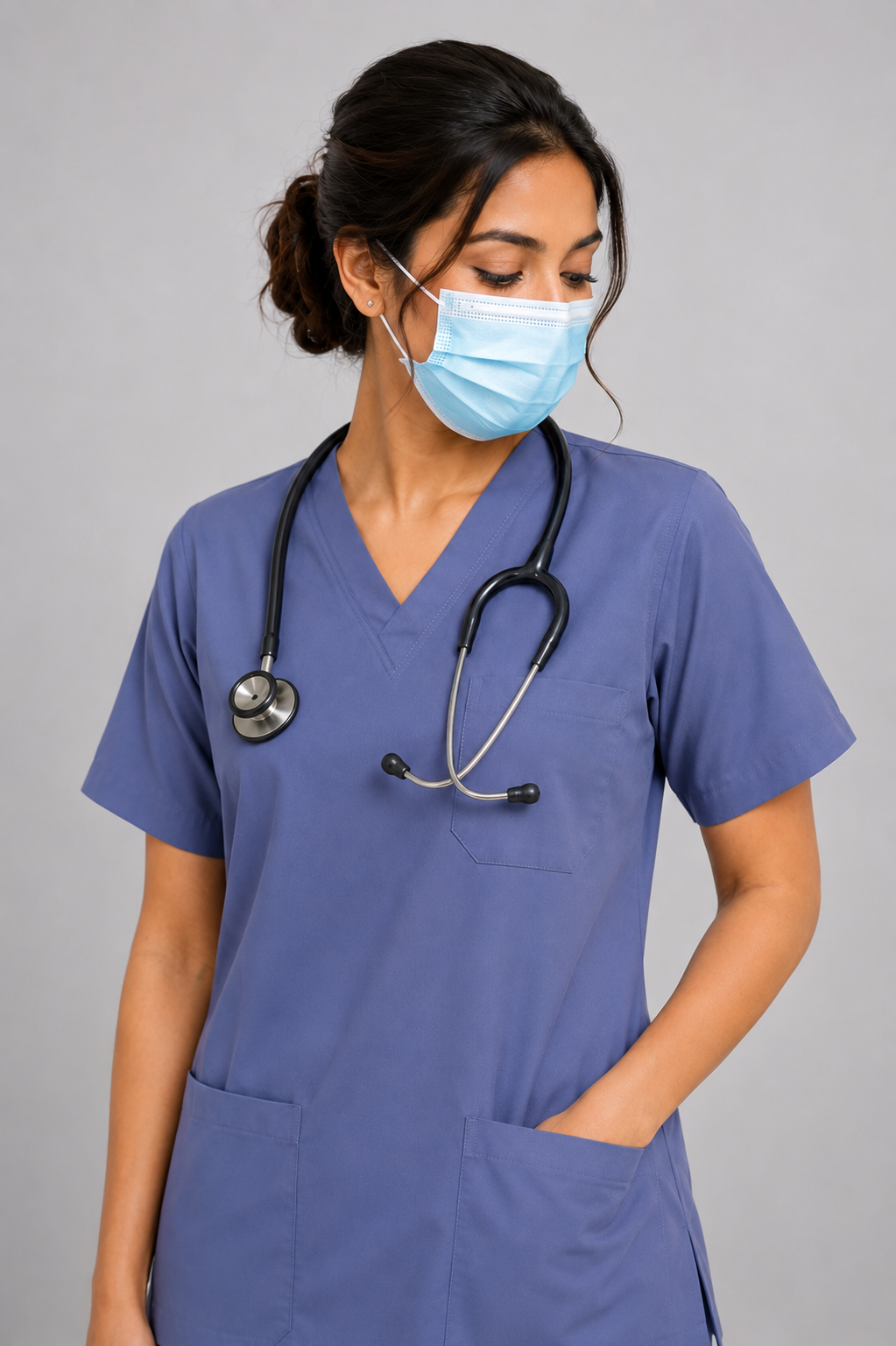 Female Scrub Suit - (Grey) Medivo