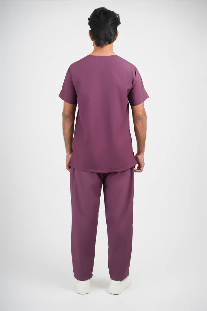 Male Scrub Suit - Wine
