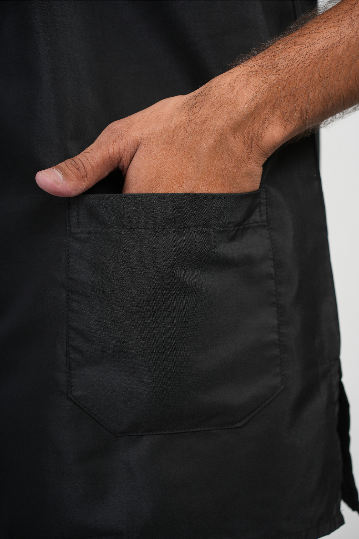 Black Male Scrub Suit with 5 Pockets