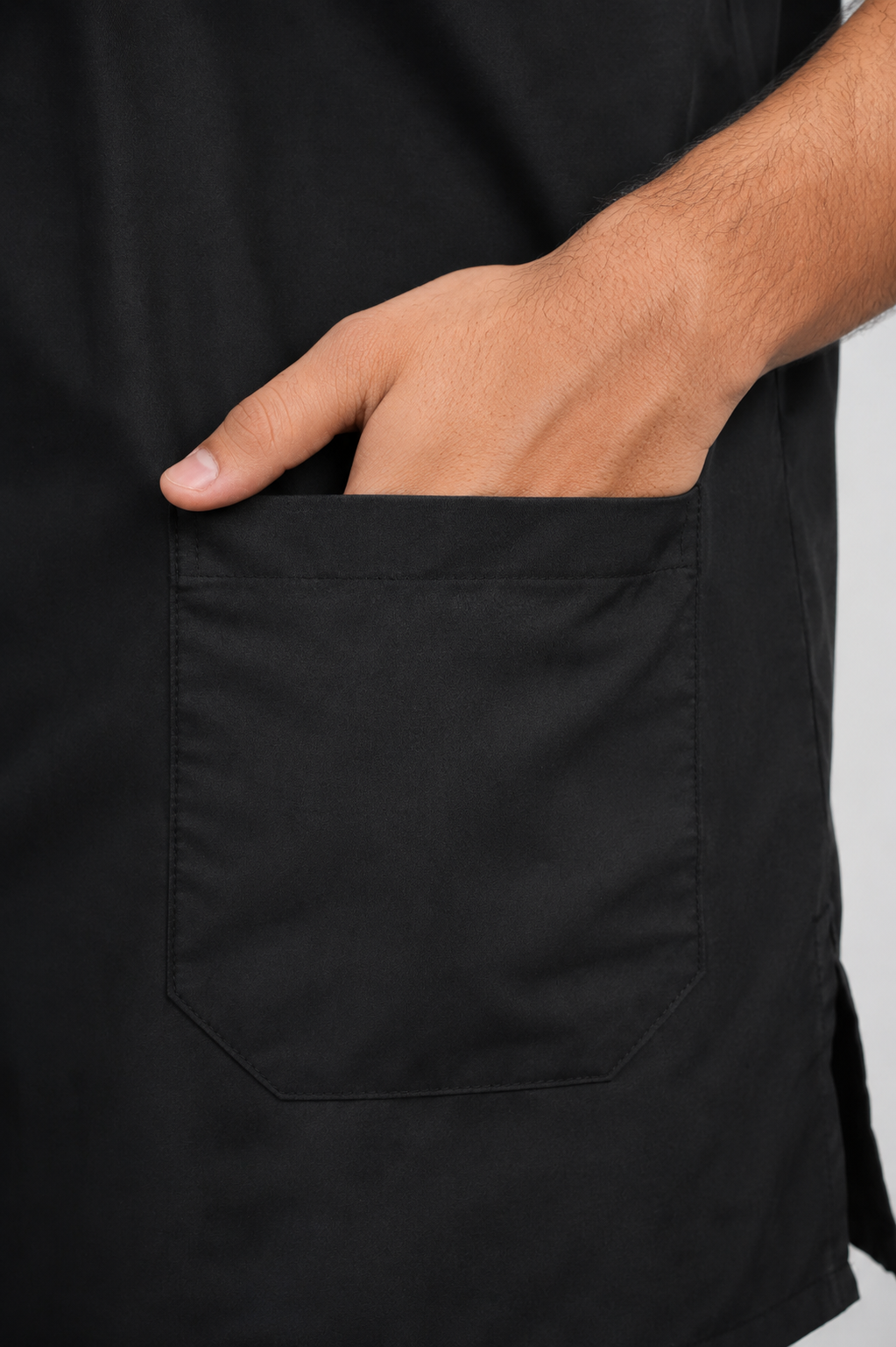 Male Scrub Suit with 5 Pockets (Black) Medivo