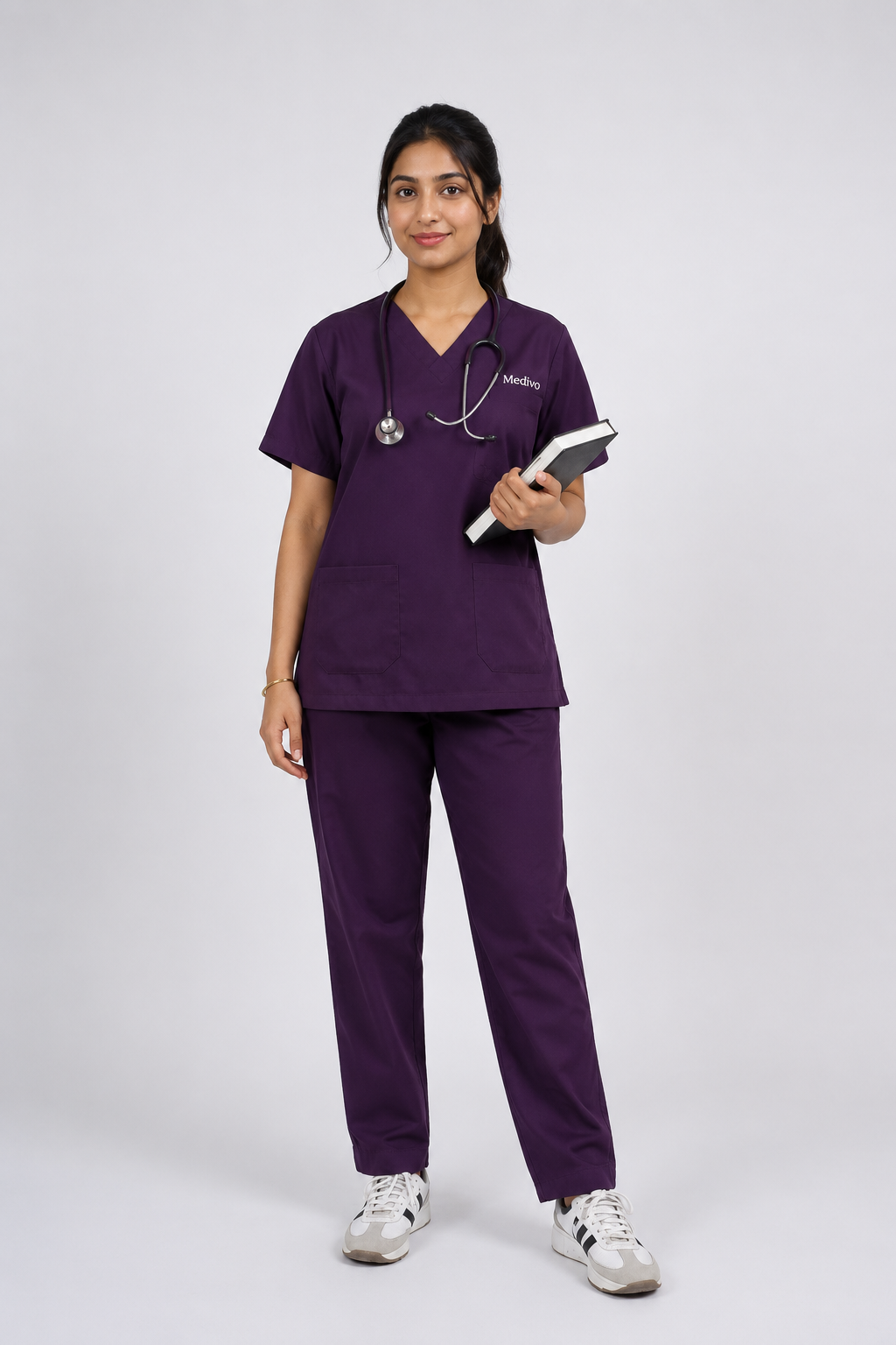 Female Scrub Suit - Dark wine