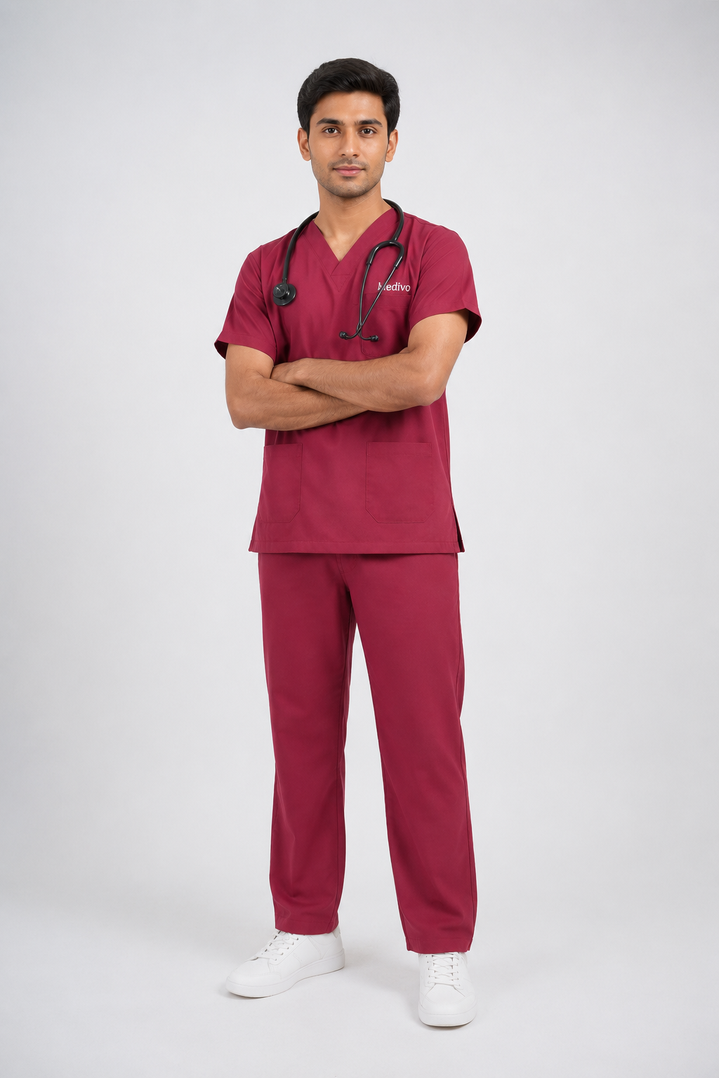 Male Scrub Suit - Maroon