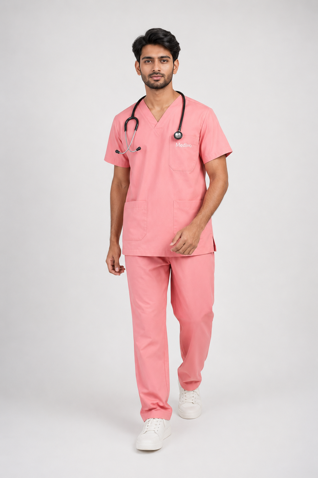 Male Scrub Suit - Pink